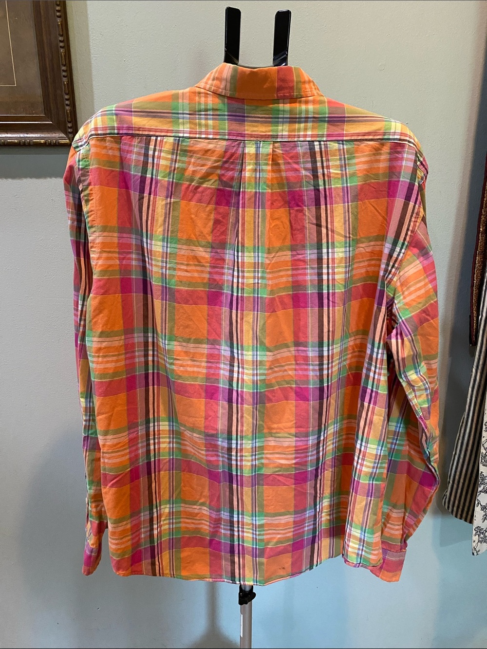 Ralph Lauren Orange, Pink & Green Plaid Button-Down Shirt - Picture 6 of 6
